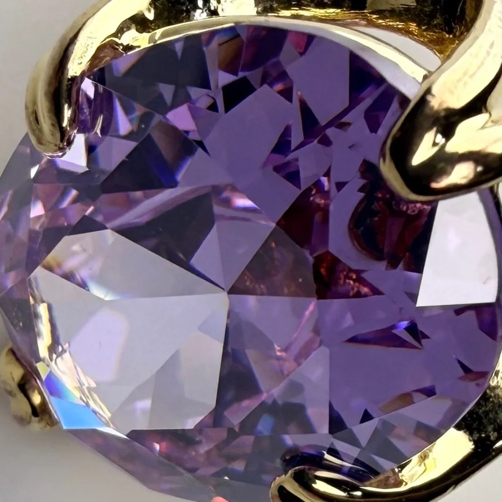 Gold Tone Kunzite Ring - Picture 8 of 14